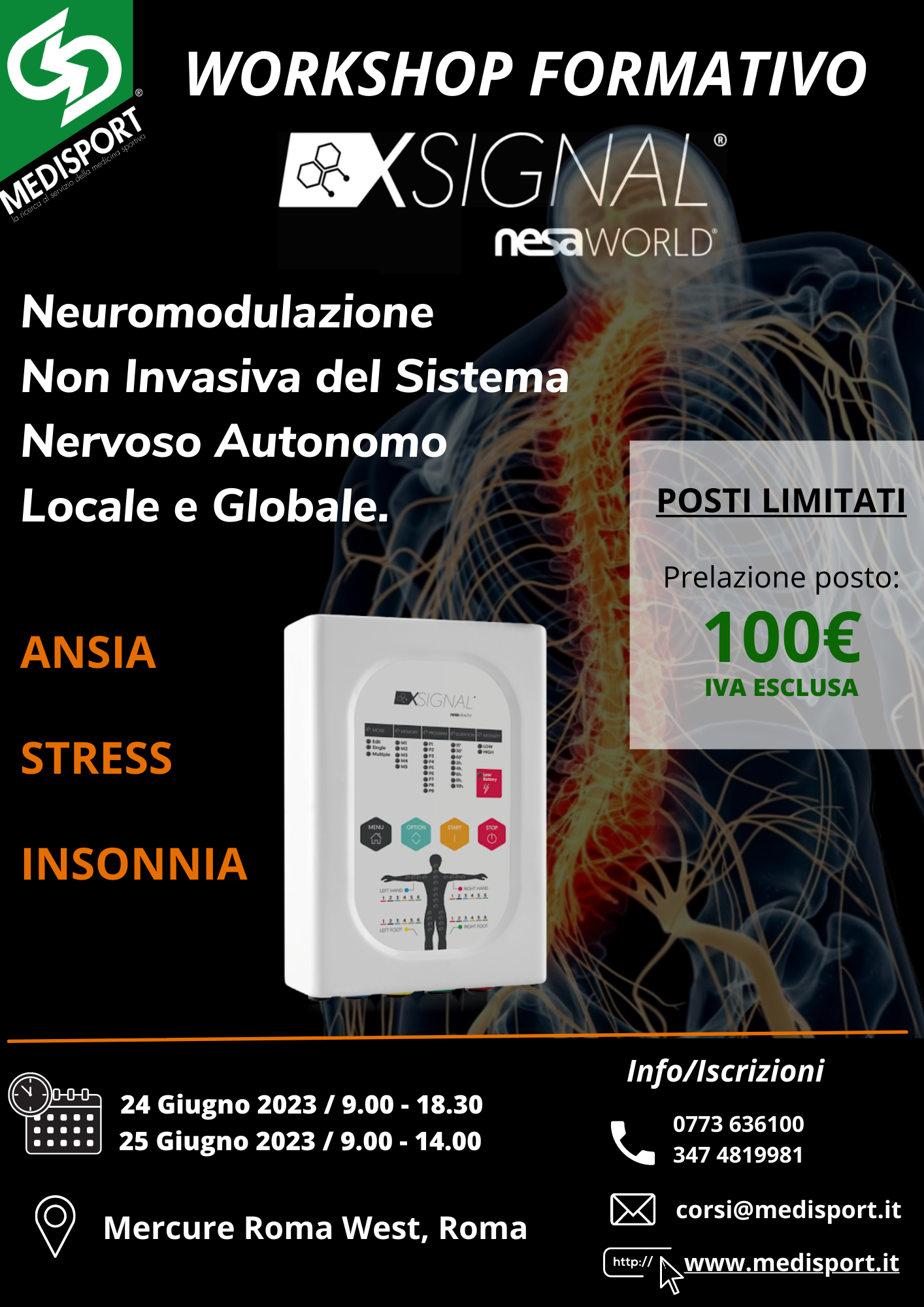 WORKSHOP FORMATIVO SULLA NEUROMODULAZIONE DEL SNA 